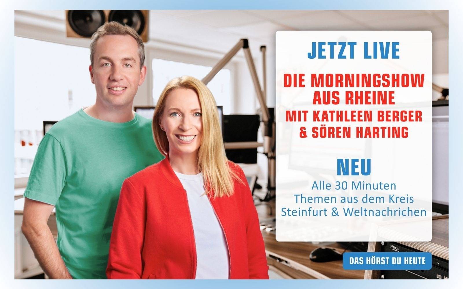 Der Morgen live aus Rheine mit Kathleen Berger und Sören
